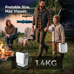Vidéoprojecteur‌ [Google TV 50000+ Apps & Soutien 4K 8K 1080p Native Rés & Correction d'Écran Automatique] 700 ANSI HDR10+, Duau