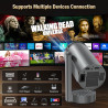 Vidéoprojecteur 4K, Mini Projecteur avec WiFi 6 BT5.4, 270° Rotation, Correction Trapézoïdale, Base de Son, Compatibile avec HDM