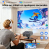 Vidéoprojecteur 4k supporté 1500 ansi 38000 lumen avec google tv officiel, netflix youtube, auto focus, wifi 6 bleutooth 5.3, co