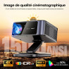 Vidéoprojecteur 4k supporté 1500 ansi 38000 lumen avec google tv officiel, netflix youtube, auto focus, wifi 6 bleutooth 5.3, co
