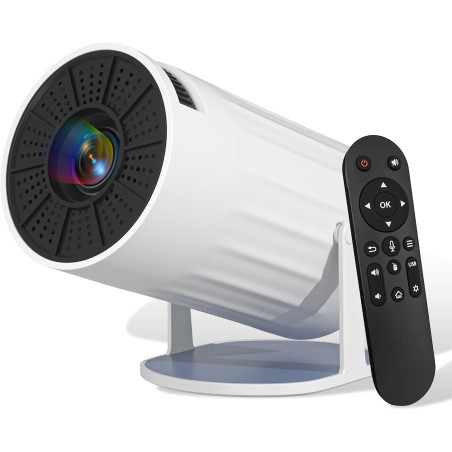 Vidéoprojecteur avec wi-fi 6 & bleutooth,mini projecteur portable supporte 4k 1080p auto keystone rotation 180°, auto keystone r