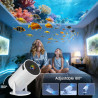 Vidéoprojecteur avec wi-fi 6 & bleutooth,mini projecteur portable supporte 4k 1080p auto keystone rotation 180°, auto keystone r