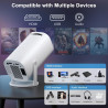 [apps intégrées] mini videoprojecteur 4k full hd 1080p, videoprojecteur portable avec wifi 6 et bleutooth 5.4,retroprojecteur av