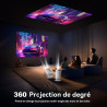 Vidéoprojecteur portable wifi/bleutooth, projecteur 4k compatible 1080p natif 180° rotation keystone auto pour home cinéma extér