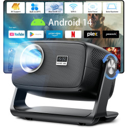 Videoprojecteur 4k【app intégrées/auto focus/rotation 180°】 30000lux projecteur video avec native 1080p, wifi6 et bleutooth 5.4,k
