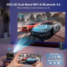 Videoprojecteur 4k【app intégrées/auto focus/rotation 180°】 30000lux projecteur video avec native 1080p, wifi6 et bleutooth 5.4,k