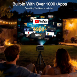 Videoprojecteur 4k【app intégrées/auto focus/rotation 180°】 30000lux projecteur video avec native 1080p, wifi6 et bleutooth 5.4,k