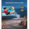 Vidéoprojecteur, Apps Intégrées & 2026 Coupe du Monde Rétroprojecteur, WiFi Mini Projecteur Android Supporte 4K 1080P Auto Keyst