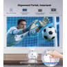Vidéoprojecteur, Apps Intégrées & 2026 Coupe du Monde Rétroprojecteur, WiFi Mini Projecteur Android Supporte 4K 1080P Auto Keyst