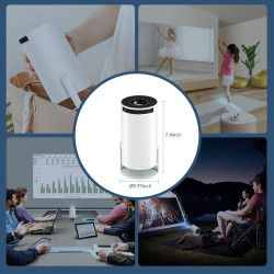 Mini Videoprojecteur avec WiFi 6 & BT 5.0, Portable Projecteur 4K 1080P Supporte, Rotación de 180°, Home & Outdoor Theater, Comp
