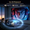 Vidéoprojecteur 4k 【compatible avec netflix/app intégrée】 rotation à 360° mini projecteur video wi-fi 6 & bleutooth 5.2 auto foc