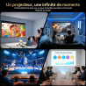 Vidéoprojecteur 4k 【compatible avec netflix/app intégrée】 rotation à 360° mini projecteur video wi-fi 6 & bleutooth 5.2 auto foc
