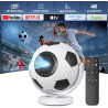 [projecteur de football] mini projecteur, videoprojecteur avec wifi 6 bleutooth 5.4,android 14,supporte 4k,auto keystone rotatio