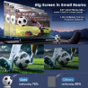 [projecteur de football] mini projecteur, videoprojecteur avec wifi 6 bleutooth 5.4,android 14,supporte 4k,auto keystone rotatio