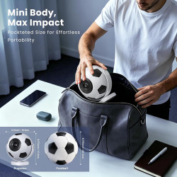 [projecteur de football] mini projecteur, videoprojecteur avec wifi 6 bleutooth 5.4,android 14,supporte 4k,auto keystone rotatio