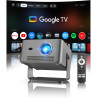 Magcubic Videoprojecteur 4K avec Google TV Stick, Projecteur Video 1080P Natif 800 ANSI avec WiFi, BT, Mise Au Point Automatique