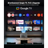 Magcubic Videoprojecteur 4K avec Google TV Stick, Projecteur Video 1080P Natif 800 ANSI avec WiFi, BT, Mise Au Point Automatique