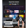 Magcubic Videoprojecteur 4K avec Google TV Stick, Projecteur Video 1080P Natif 800 ANSI avec WiFi, BT, Mise Au Point Automatique