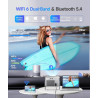 Vidéoprojecteur portable 4k full hd 1080p, mini projecteur 600 lumens ansi, android 14 wifi 6 bleutooth 5.4, correction de disto