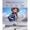 Vidéoprojecteur portable 4k full hd 1080p, mini projecteur 600 lumens ansi, android 14 wifi 6 bleutooth 5.4, correction de disto