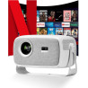 【sous licence officielle netflix et mise au point automatique】mini projecteur avec wi-fi et bleutooth,rotation à 270°, housse en