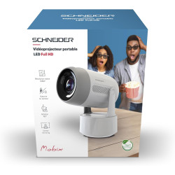 Schneider vp300 vidéoprojecteur led full hd blanc, projection jusqu'à 398 cm (150 pouces), 5800 lumens/180 ansi, 1920x1080, bleu
