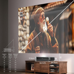 Hisense PT1SE - Vidéo-Projecteur Laser 4K Trichroma, Ultra Courte Focale (80" à 150"), 2300 Lumens ANSI, Dolby Vision & Atmos, S