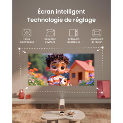Mini Vidéoprojecteur【Application Intégrée/Dolby Audio/Turbosonic】 Yaber T1 Pro 1080P FHD et HDR10, Vidéoprojecteur Portable Poin