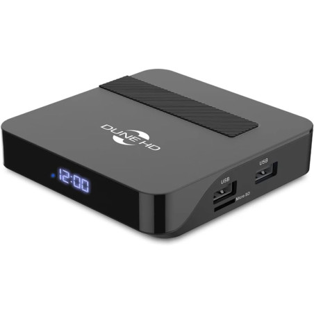 Dune hd av1 4k plus android box, lecteur multimédia, hdr10+, 4gb/32gb, 4kp60, ethernet, 2x usb 2.0 host, wifi 2t2r, bleutooth, d