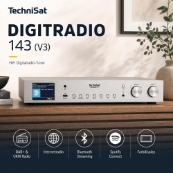 Technisat digitradio 143 (v3) - tuner hifi internetradio (radio numérique dab+, streaming audio bleutooth, spotify connect, ante