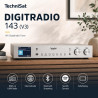 Technisat digitradio 143 (v3) - tuner hifi internetradio (radio numérique dab+, streaming audio bleutooth, spotify connect, ante