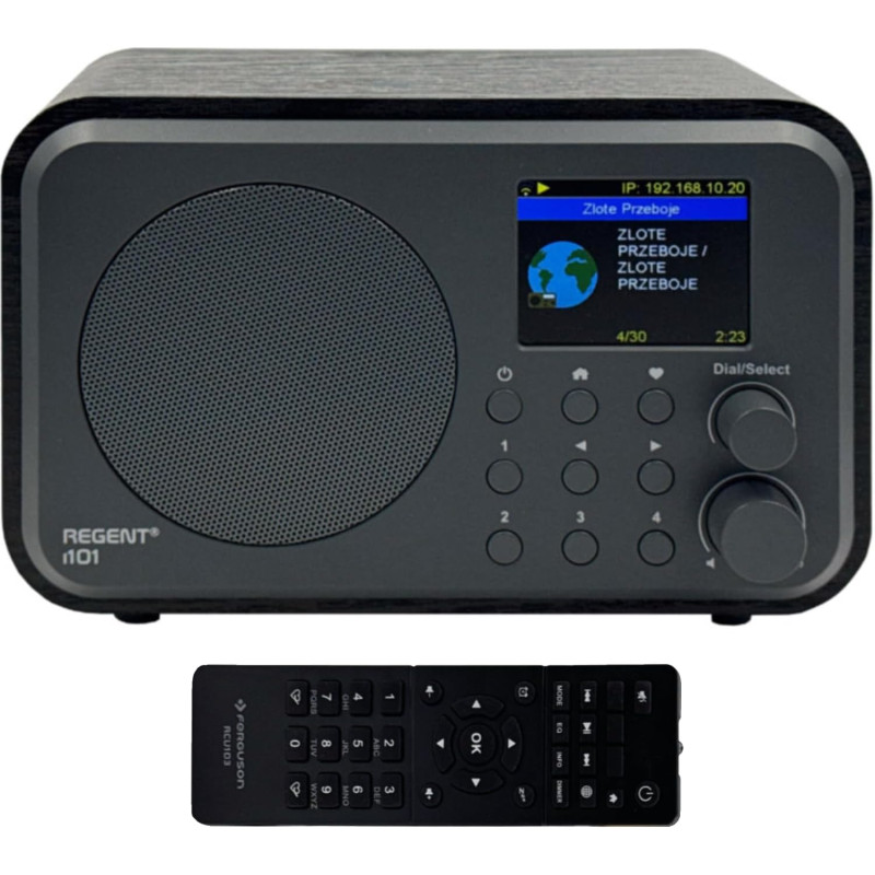 Ferguson regent i101 radio internet wi-fi avec bleutooth fm/dab/dab+ radio fm, radio-réveil, égaliseur, écran couleur, usb, aux 