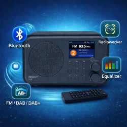 Ferguson regent i101 radio internet wi-fi avec bleutooth fm/dab/dab+ radio fm, radio-réveil, égaliseur, écran couleur, usb, aux 