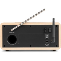Audizio Dozza Radio Internet WiFi Dab+ FM BT 5.3 40W, Radio Numérique avec Télécommande, Écran Intuitif, Sortie Jack, Design Bam