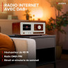 Audizio Dozza Radio Internet WiFi Dab+ FM BT 5.3 40W, Radio Numérique avec Télécommande, Écran Intuitif, Sortie Jack, Design Noy