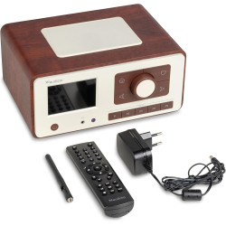 Audizio Dozza Radio Internet WiFi Dab+ FM BT 5.3 40W, Radio Numérique avec Télécommande, Écran Intuitif, Sortie Jack, Design Noy