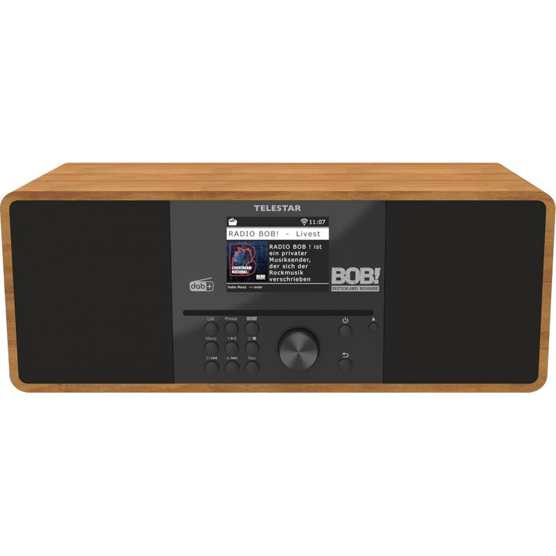 Telestar bobs rock radio 2.0 - dab+/radio internet avec lecteur cd (radio bob! émetteur préinstallé, stéréo, 2 × 15 w, services 