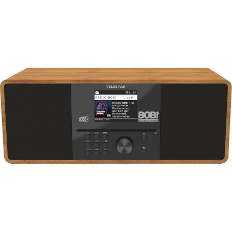 Telestar bobs rock radio 2.0 - dab+/radio internet avec lecteur cd (radio bob! émetteur préinstallé, stéréo, 2 × 15 w, services 