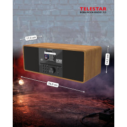 Telestar bobs rock radio 2.0 - dab+/radio internet avec lecteur cd (radio bob! émetteur préinstallé, stéréo, 2 × 15 w, services 