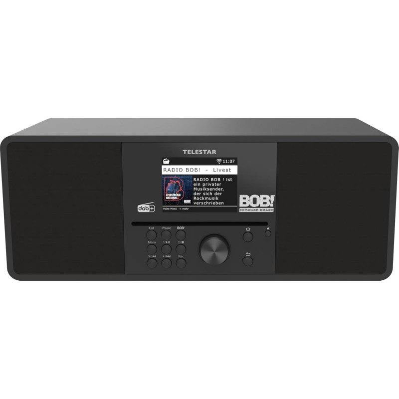 Telestar bobs rock radio 2.0 - dab+/radio internet avec lecteur cd (radio bob! émetteur préinstallé, stéréo, 2 × 15 w, services 