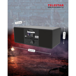 Telestar bobs rock radio 2.0 - dab+/radio internet avec lecteur cd (radio bob! émetteur préinstallé, stéréo, 2 × 15 w, services 