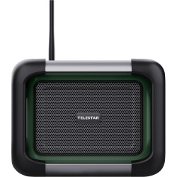 Telestar bobs rock radio d'extérieur - radio de chantier (radio robuste avec dab+, streaming audio bleutooth, compatible avec ba