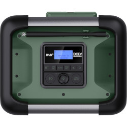 Telestar bobs rock radio d'extérieur - radio de chantier (radio robuste avec dab+, streaming audio bleutooth, compatible avec ba