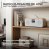 Audizio Bucine Radio Internet WiFi Dab+ FM BT 40W, Radio Numérique Stéréo avec Écran Couleur, Télécommande, Alarme Et Minuterie,