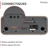 Audizio Bucine Radio Internet WiFi Dab+ FM BT 40W, Radio Numérique Stéréo avec Écran Couleur, Télécommande, Alarme Et Minuterie,
