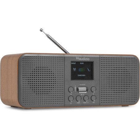 Audizio Bucine Radio Internet WiFi Dab+ FM BT 40W, Radio Numérique Stéréo avec Écran Couleur, Télécommande, Alarme Et Minuterie,