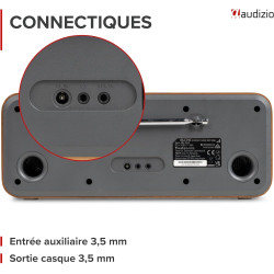 Audizio Bucine Radio Internet WiFi Dab+ FM BT 40W, Radio Numérique Stéréo avec Écran Couleur, Télécommande, Alarme Et Minuterie,
