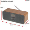 Audizio Bucine Radio Internet WiFi Dab+ FM BT 40W, Radio Numérique Stéréo avec Écran Couleur, Télécommande, Alarme Et Minuterie,