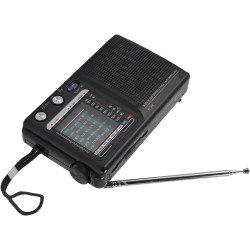 Radio Portable Compacte Multibande AM/FM/SW avec Antenne Rétractable, Idéale pour Le Camping, la Pêche et Les Personnes âgées.