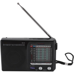 Radio Portable Compacte Multibande AM/FM/SW avec Antenne Rétractable, Idéale pour Le Camping, la Pêche et Les Personnes âgées.